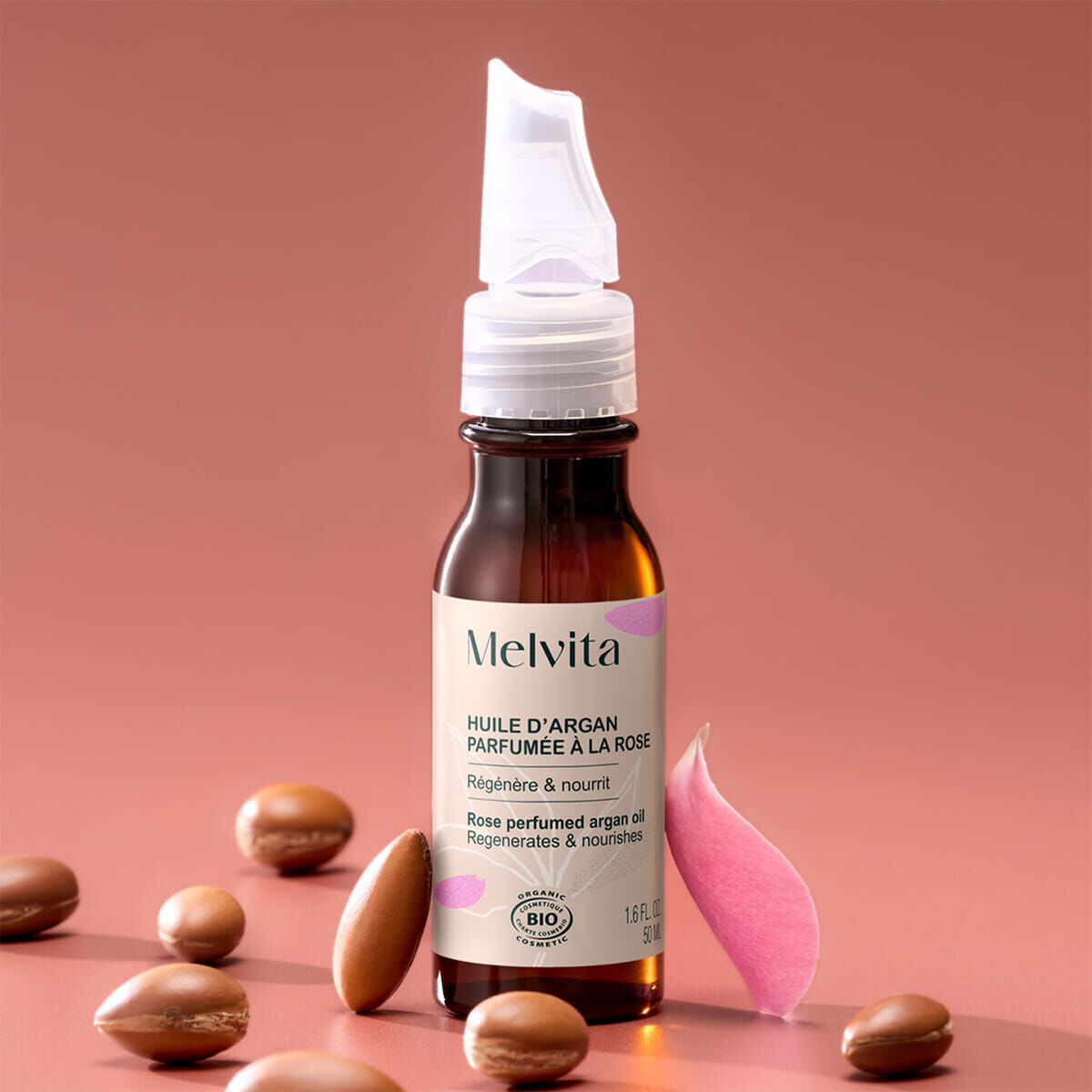 ビオオイル アルガンオイル ローズ 50mL ｜スキンケアオイル｜メル
